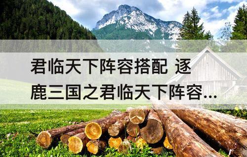 君临天下阵容搭配 逐鹿三国之君临天下阵容搭配
