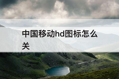 中国移动hd图标怎么关