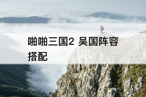 啪啪三国2 吴国阵容搭配