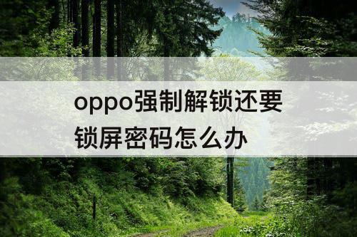 oppo强制解锁还要锁屏密码怎么办