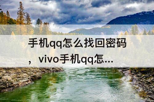 手机qq怎么找回密码，vivo手机qq怎么找回密码
