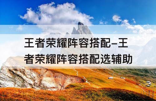 王者荣耀阵容搭配-王者荣耀阵容搭配选辅助