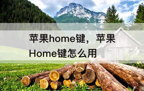 苹果home键，苹果Home键怎么用