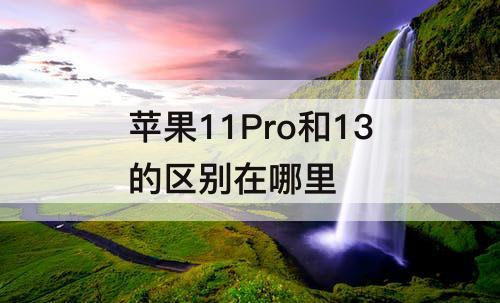 苹果11Pro和13的区别在哪里