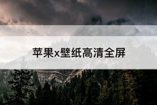 苹果x壁纸高清全屏