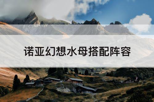 诺亚幻想水母搭配阵容