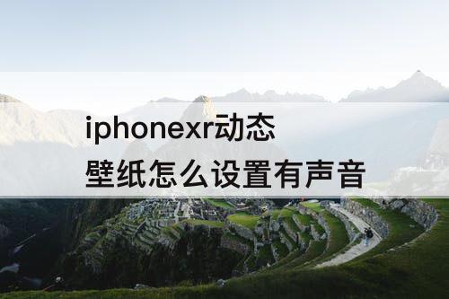 iphonexr动态壁纸怎么设置有声音