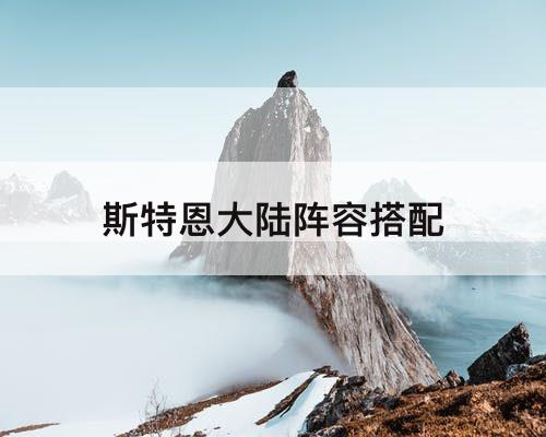 斯特恩大陆阵容搭配