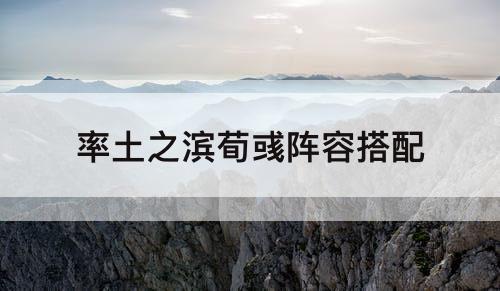 率土之滨荀彧阵容搭配