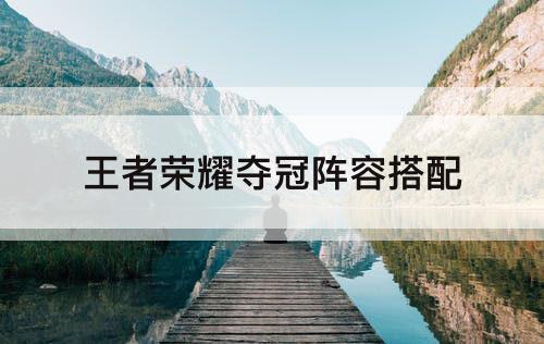 王者荣耀夺冠阵容搭配