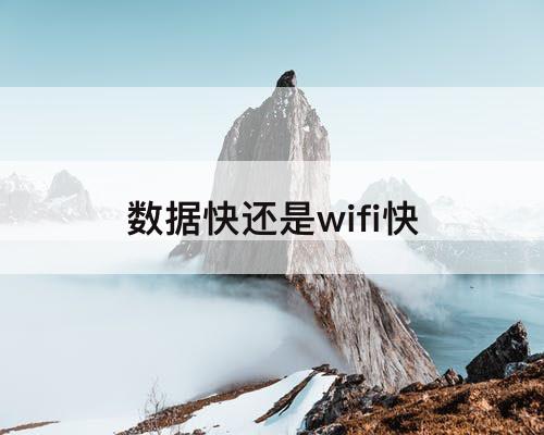 数据快还是wifi快