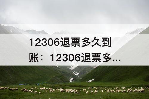 12306退票多久到账：12306退票多久到账微信