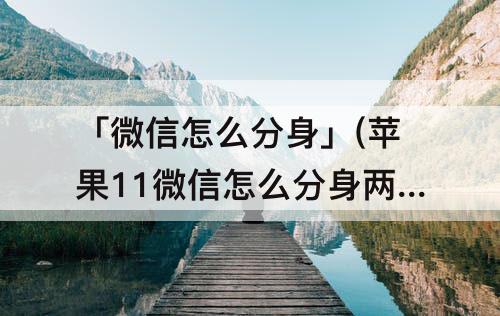 「微信怎么分身」(苹果11微信怎么分身两个)