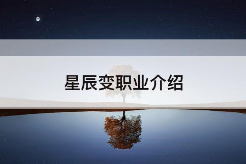 星辰变职业介绍