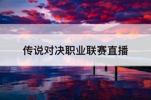 传说对决职业联赛直播