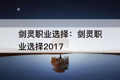 剑灵职业选择：剑灵职业选择2017