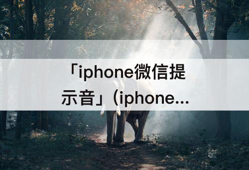 「iphone微信提示音」(iphone微信提示音怎么改成自己喜欢的)