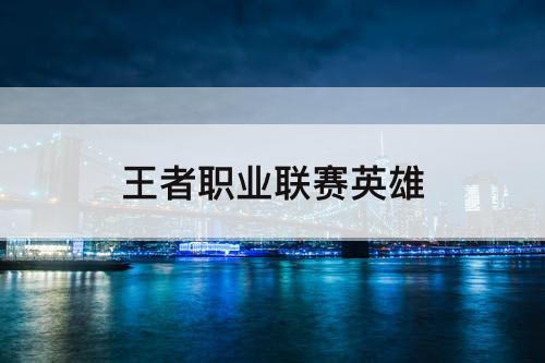 王者职业联赛英雄