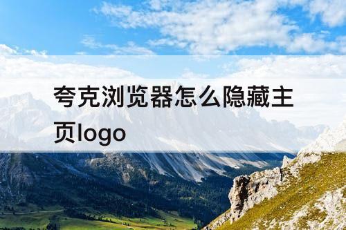 夸克浏览器怎么隐藏主页logo