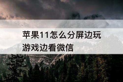 苹果11怎么分屏边玩游戏边看微信