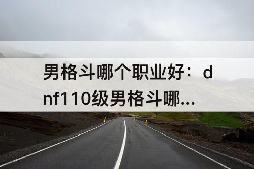男格斗哪个职业好：dnf110级男格斗哪个职业好
