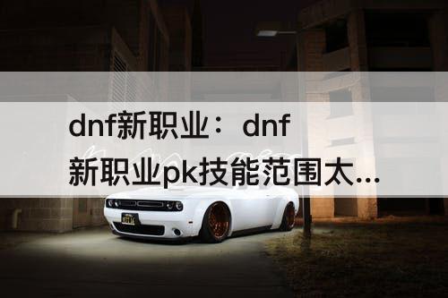 dnf新职业：dnf新职业pk技能范围太大