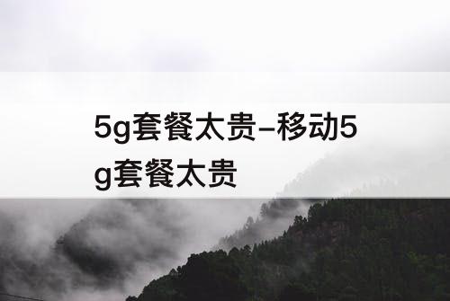 5g套餐太贵-移动5g套餐太贵