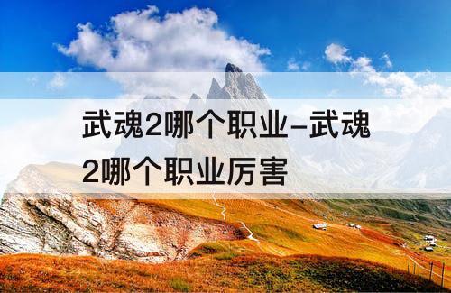 武魂2哪个职业-武魂2哪个职业厉害
