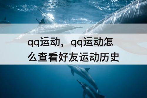 qq运动，qq运动怎么查看好友运动历史
