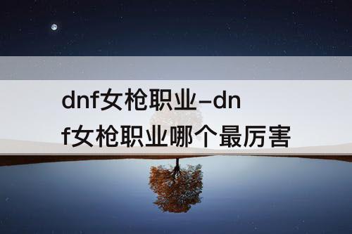 dnf女枪职业-dnf女枪职业哪个最厉害