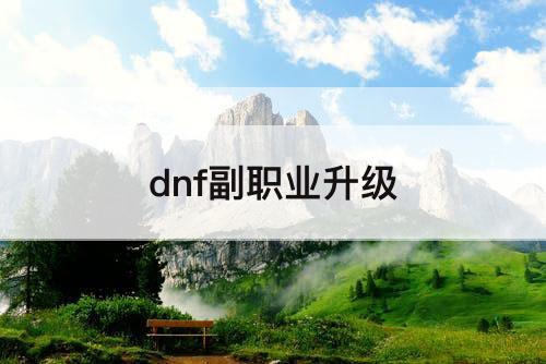 dnf副职业升级