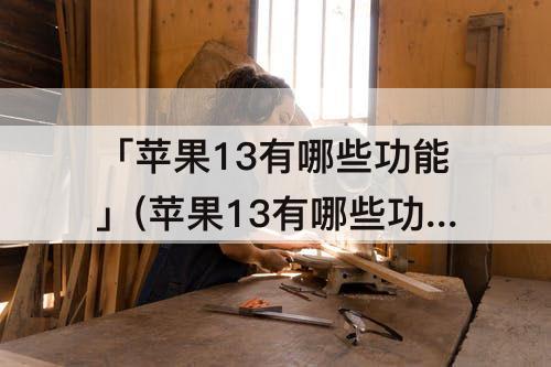 「苹果13有哪些功能」(苹果13有哪些功能需要关闭)