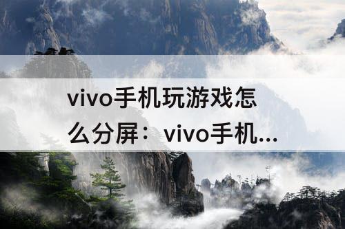 vivo手机玩游戏怎么分屏：vivo手机玩游戏怎么分屏看快手