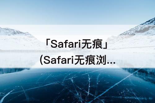 「Safari无痕」(Safari无痕浏览打不开)