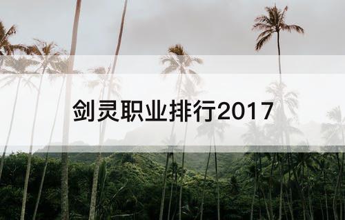 剑灵职业排行2017