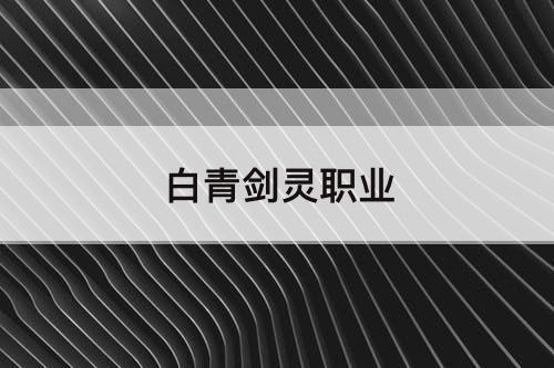 白青剑灵职业