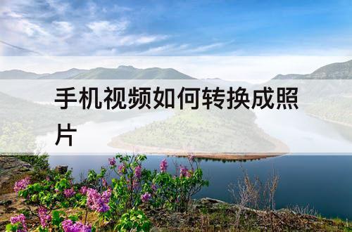 手机视频如何转换成照片