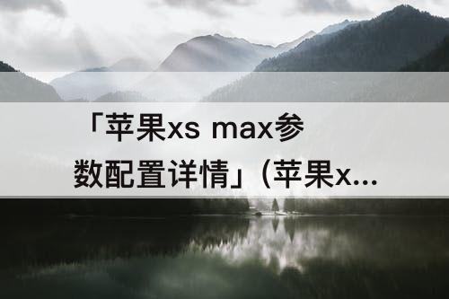 「苹果xs max参数配置详情」(苹果xs max参数配置详情为什么被称为机皇)