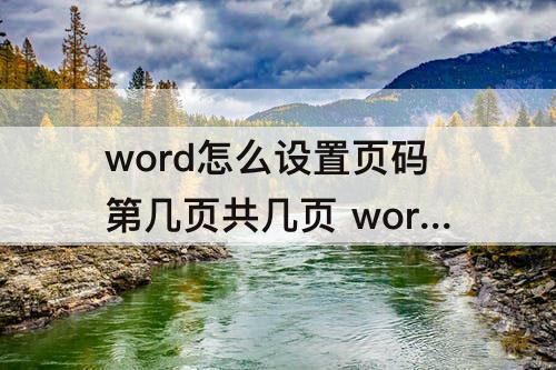 word怎么设置页码第几页共几页 word怎么设置页码第几页共几页 不从第一页起 F9