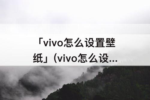 「vivo怎么设置壁纸」(vivo怎么设置壁纸跟随主题)