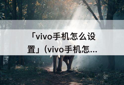 「vivo手机怎么设置」(vivo手机怎么设置呼叫转移怎么老停用)