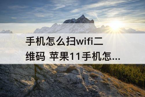 手机怎么扫wifi二维码 苹果11手机怎么扫wifi二维码
