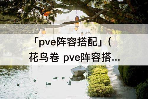 「pve阵容搭配」(花鸟卷 pve阵容搭配)